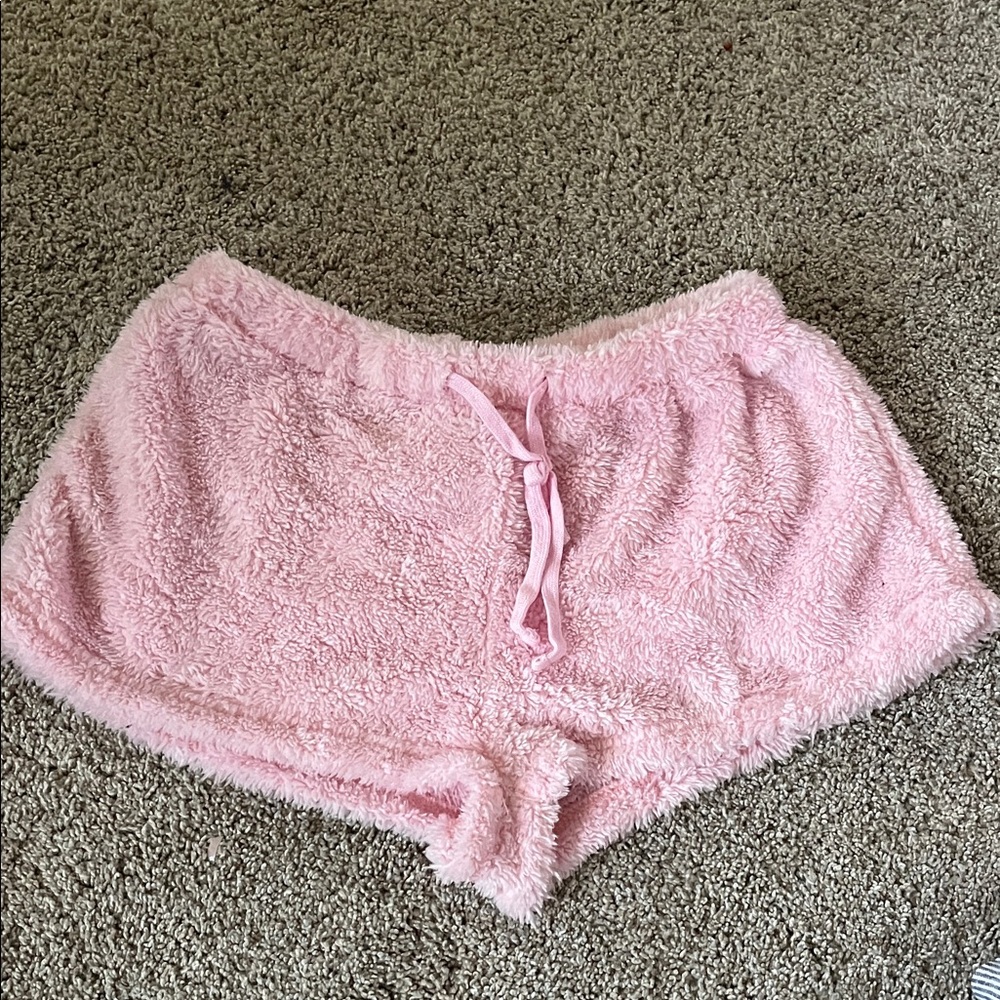 Cozy Pink Fleece Women Shorts